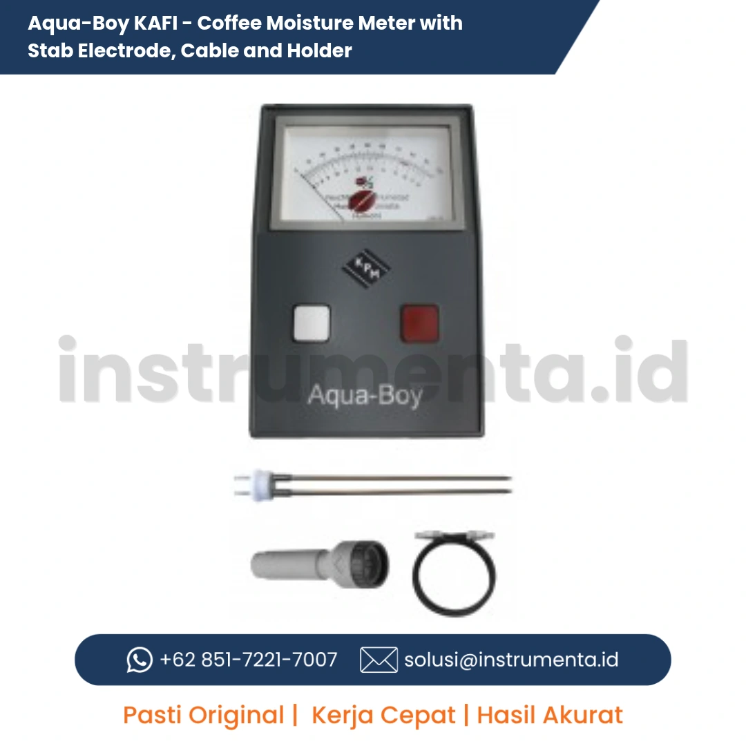 Authorized Distributor Aqua-Boy KAFI Coffee Moisture Meter Alat Ukur Kadar Air Kopi Portable Lengkap Stab Electrode Kabel dan Holder